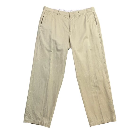 Vintage Tommy Bahama Pants Mens 36 Straw Cotton Lyocell Blend Chino Flat Front - Picture 1 of 13